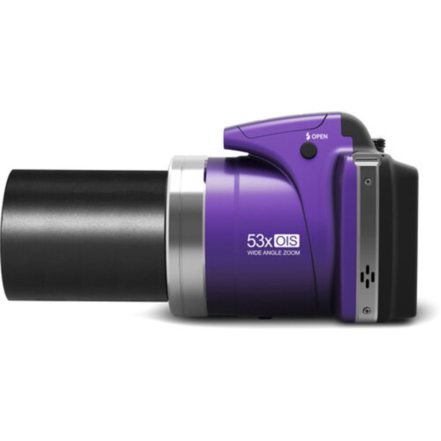 Minolta Pro Shot 16 Mega Pixel Hd Digital Camera With 53X Optical Zoom, Full 1080P Hd Video & 16Gb Sd Card, Mn53Z, Purple