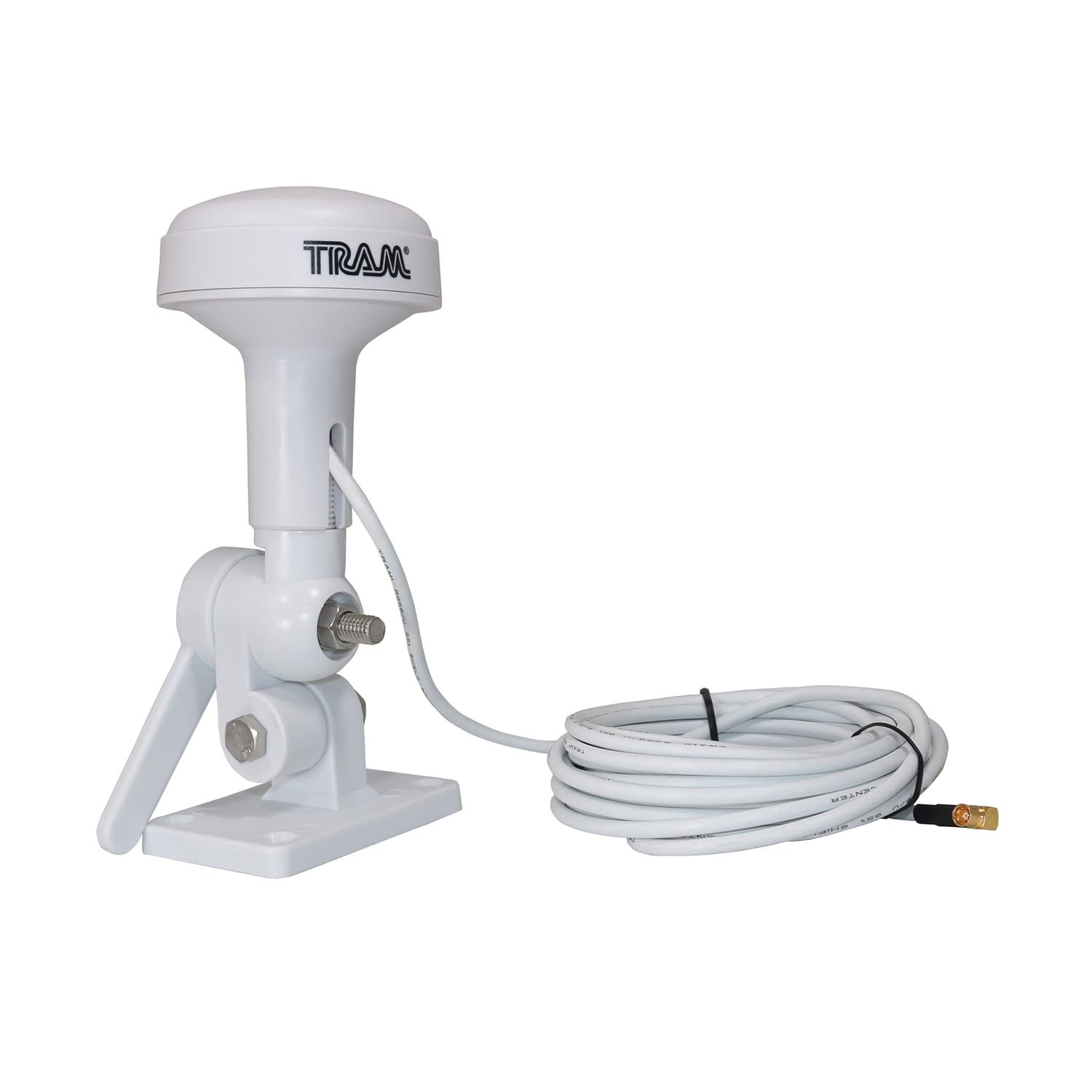 Tram 1657-HC Marine Satellite Radio Ratchet-Mount Antenna with RG58 Cable, White