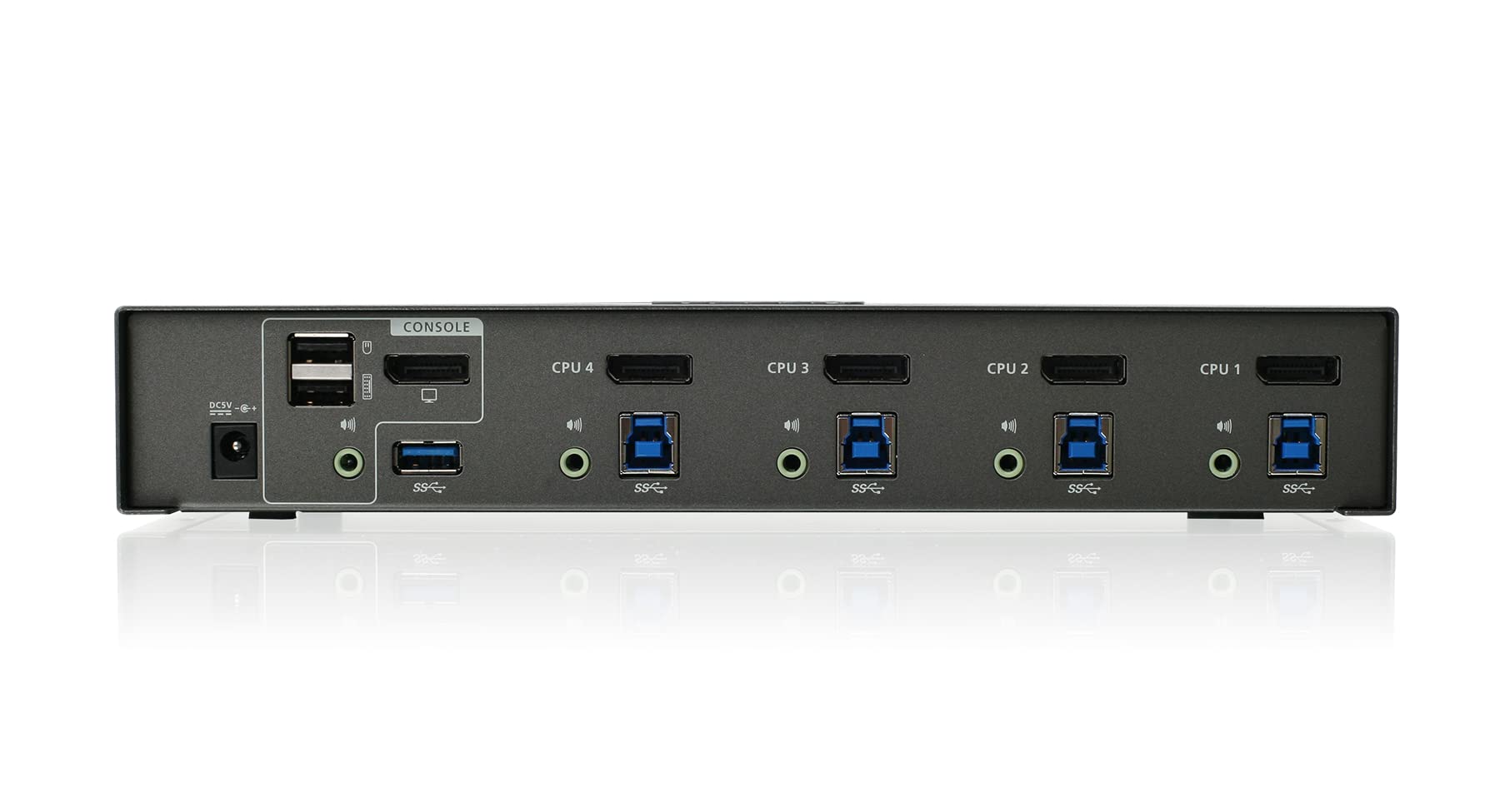 Iogear 4 Port Dual View Dual Link Dvi Kvmp Switch With Audio, W/Full Set Of Cables,(Gcs1644 Taa Compliant)