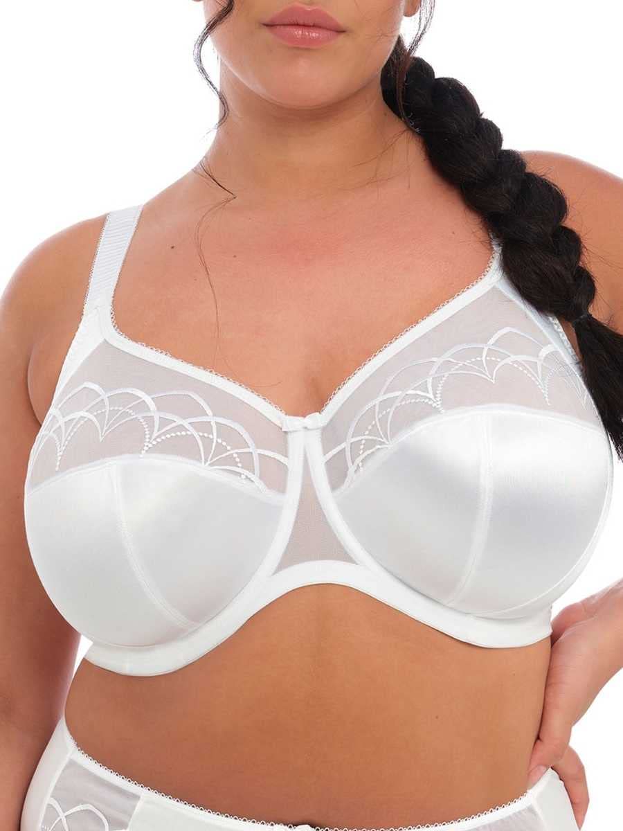 Elomi Womens Cate Underwire Full Cup Banded Bra, White, 44G Us