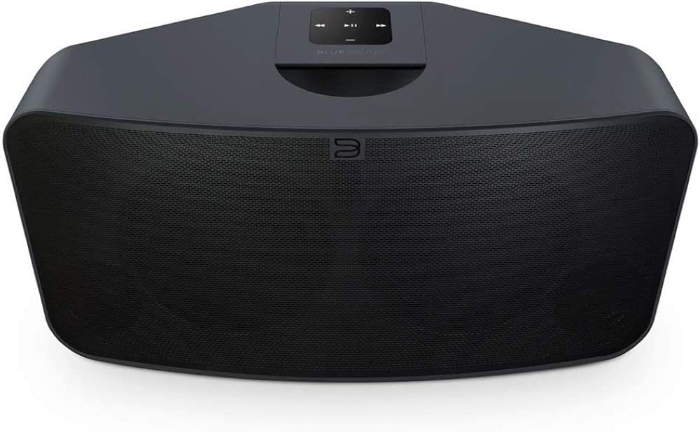 Bluesound Pulse 2i Wireless Multi-Room Smart Speaker with Bluetooth - Black - Compatible with Alexa and Siri