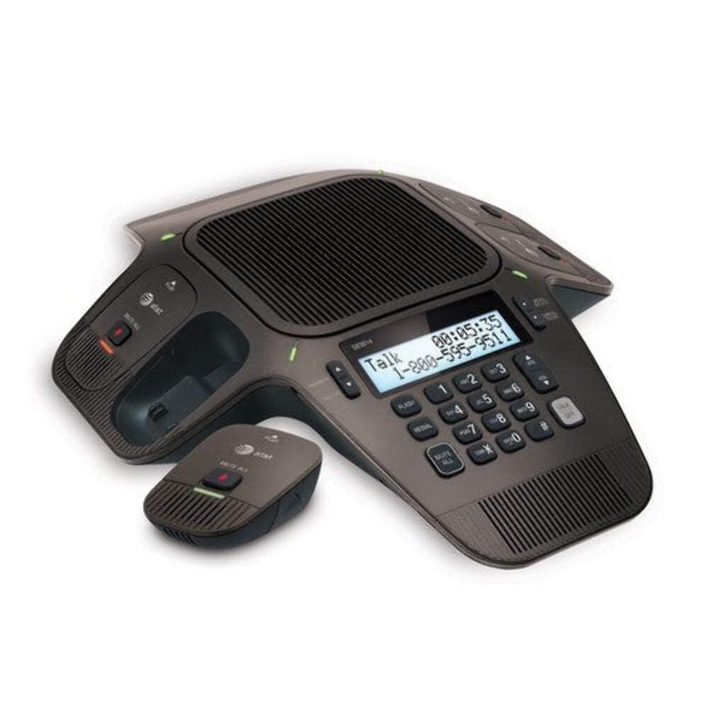 AT&T SB3014 DECT 6.0 Conference Phone with Four Wireless Mics, Black