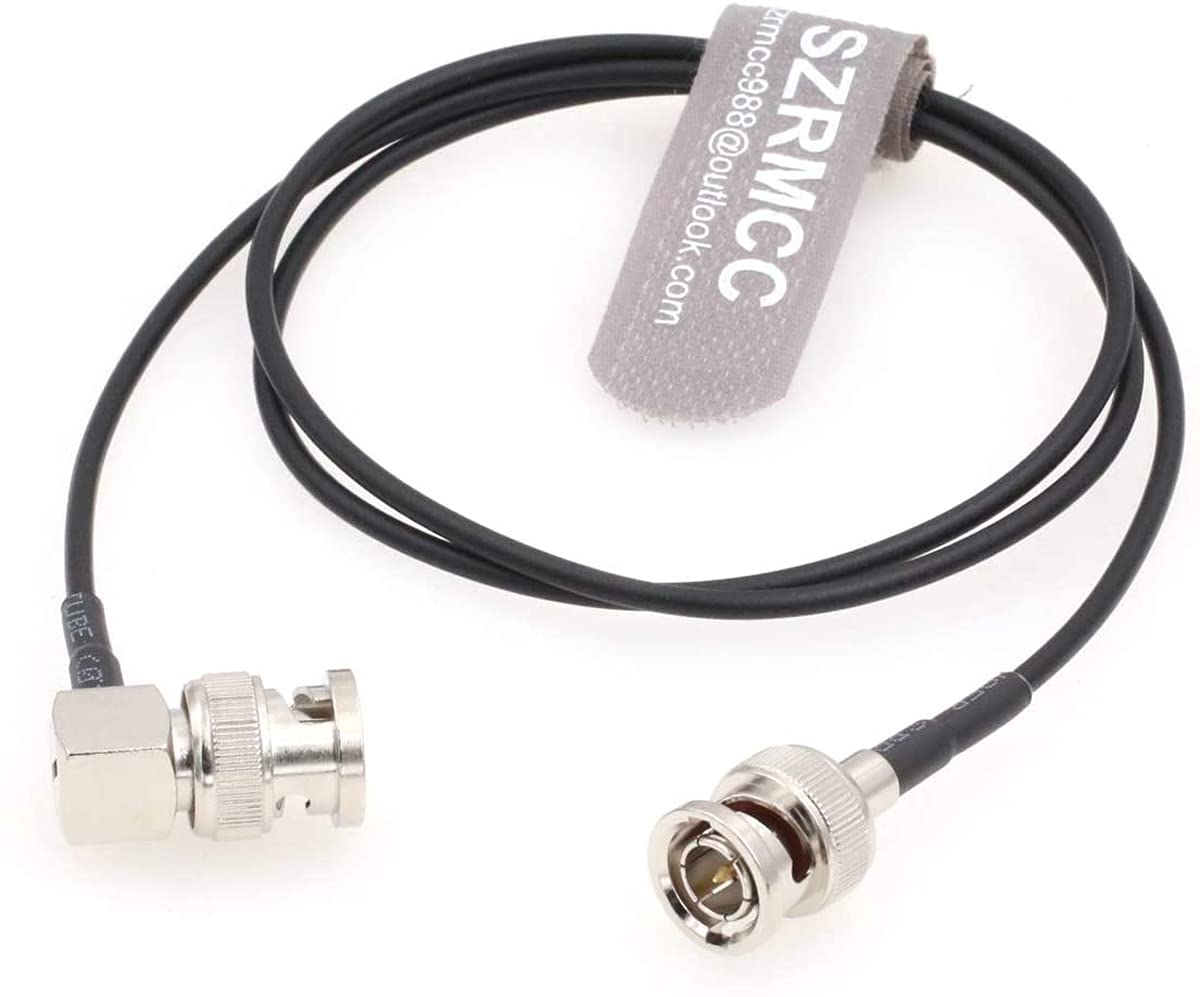 Szrmcc Sdi Cable Bnc To Bnc Right Angle 3G Hd Sdi Cable Rg174 75Ohm Thin Flex Coaxial Video Cable For Sony Fs5 Fx6 Atomos Shogun