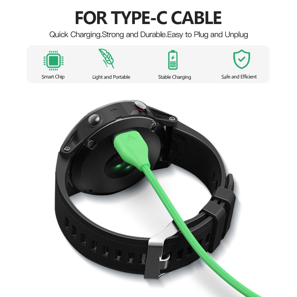 Tucana Replacement Charge Cable Compatible With Garmin Watch (Usb 1Pcs)