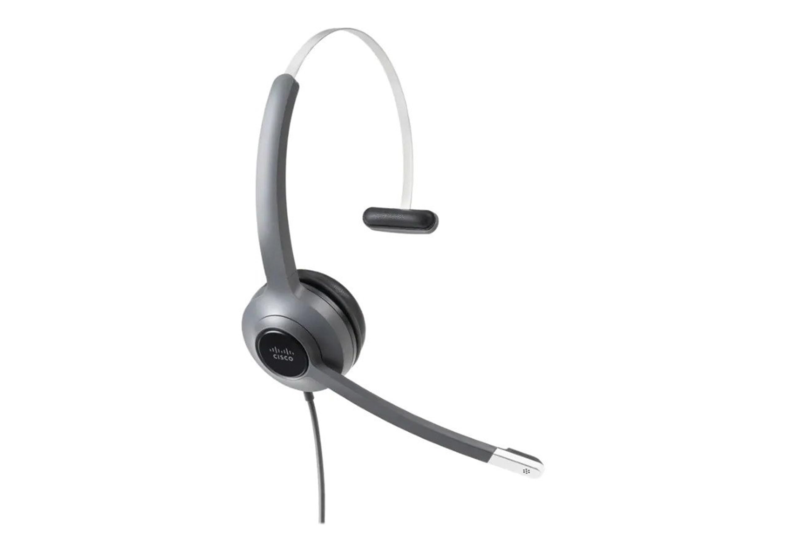 Cisco Headset 521, Wired Single On Ear 3.5Mm Headset With Usb A Adapter, Charcoal, 2 Year Limited Liability Warranty (Cp Hs W 52