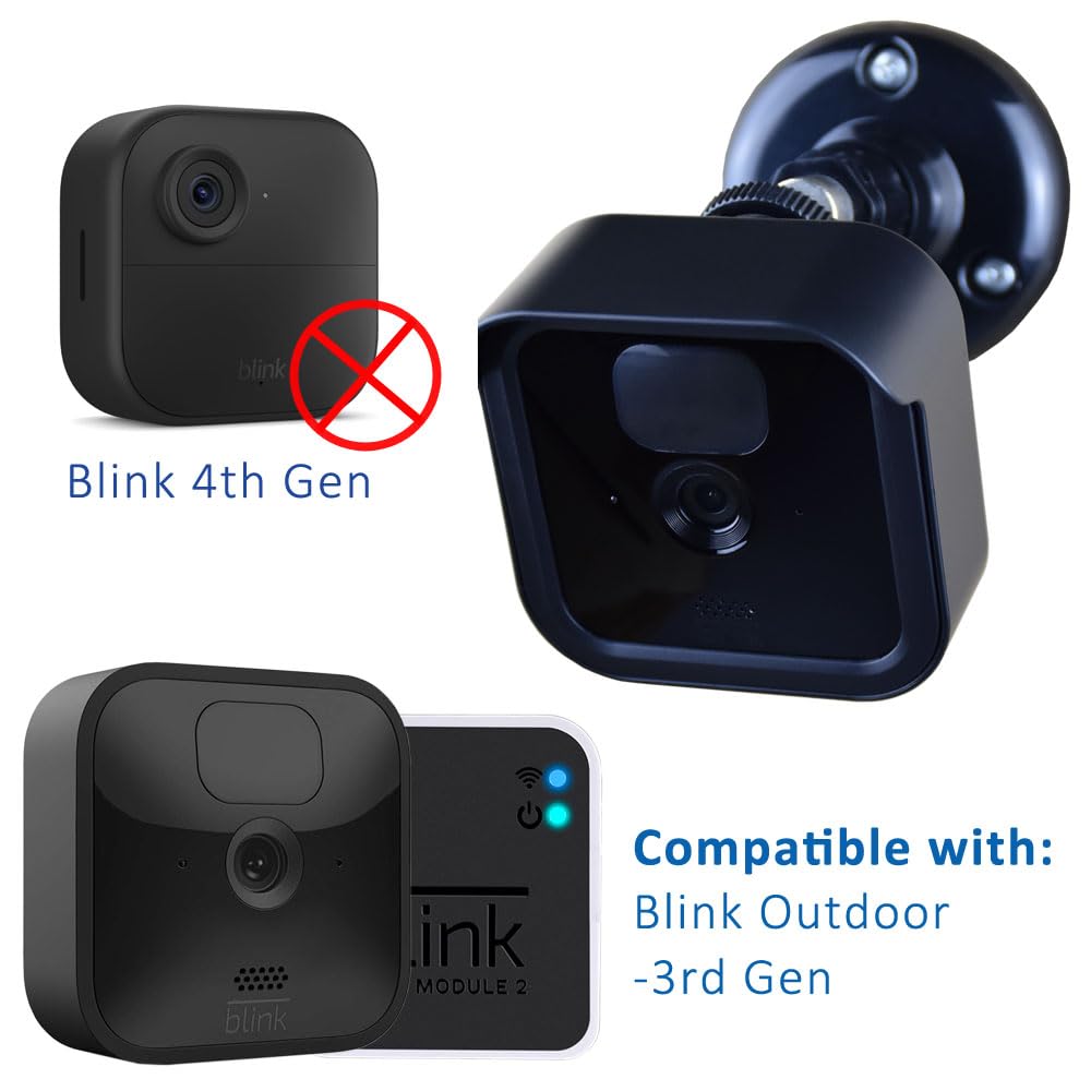 3Rd Gen Blink Outdoor Camera Mount Bracket With Outlet Wall Mount For Blink Sync Module 2 For Blink Outdoor Camera System (Blink Camera Not Include) 5Pack