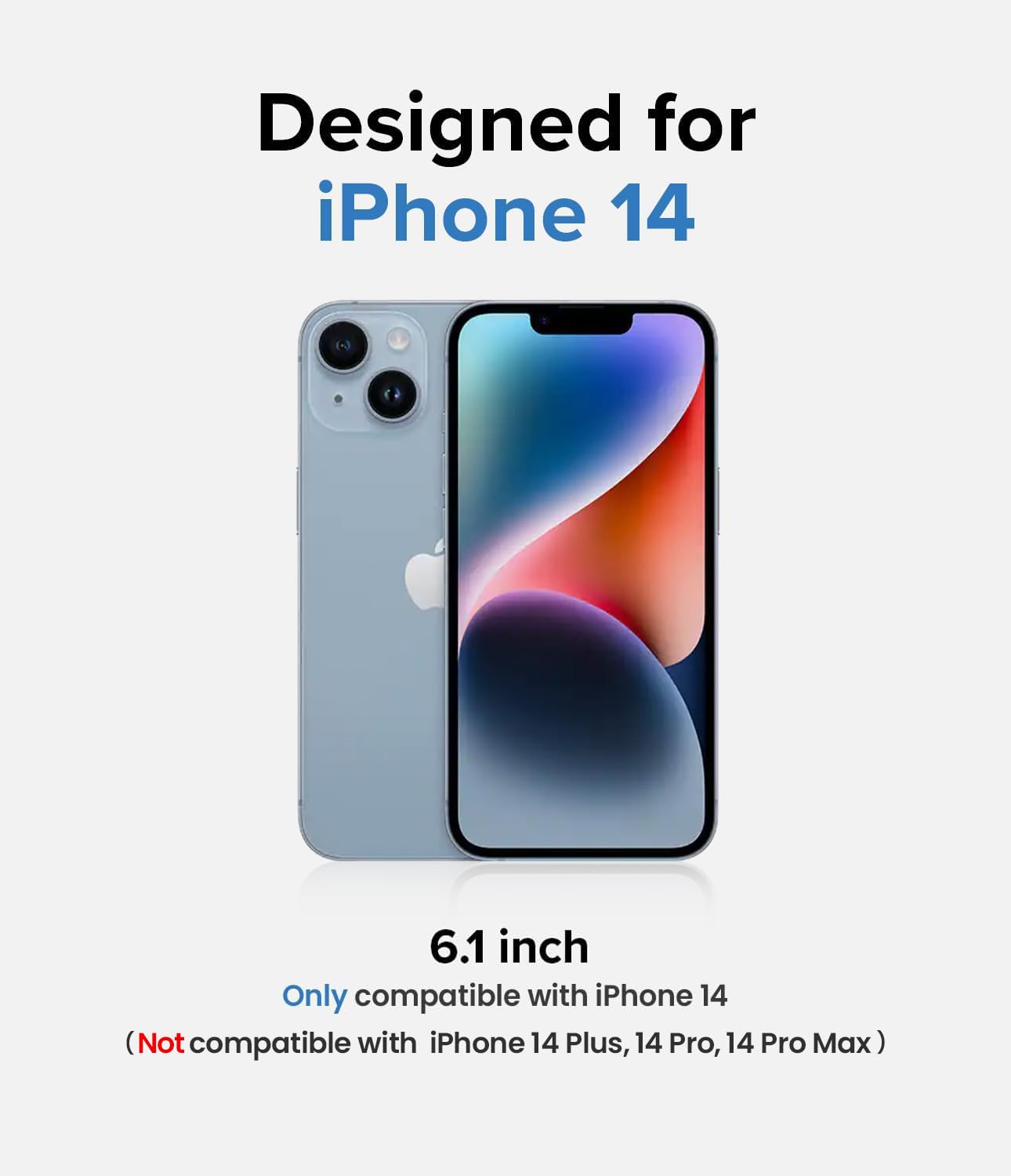 Ringke Fusion Compatible With Iphone 14 Case, [Military Grade Drop Protection] Transparent Shockproof Bumper Raised Bezel Sturdy