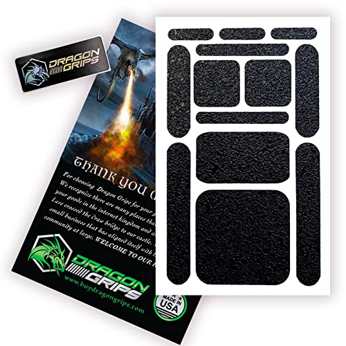 Dragon Grips Grip Tape Cell Phone Mouse Stickers Black 13 Pc Multi Purpose Set Rubberized Stickers. Rubber Adhesive Strips For P