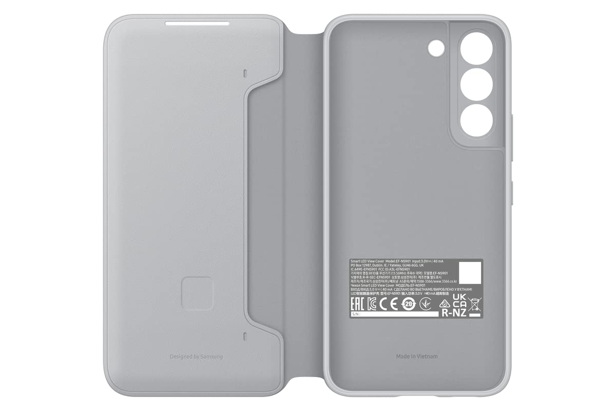 Samsung Electronics Galaxy S22 Led View Cover, Protective Phone Case, Tap Control, Card Pocket, Customizable, Shockproof, Us Ver