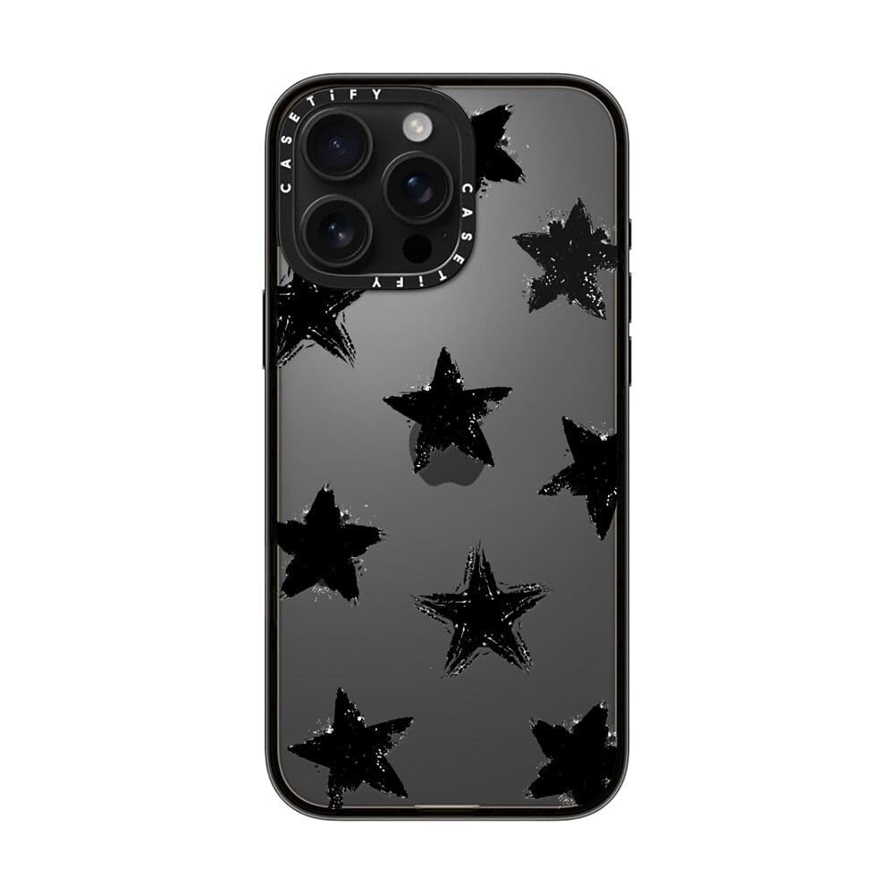 Casetify Compact Case For Iphone 16 Pro Max [Lightweight / 4 Ft. 2X Military Grade Drop Protection/Slim]   Star Marks   Clear Bl