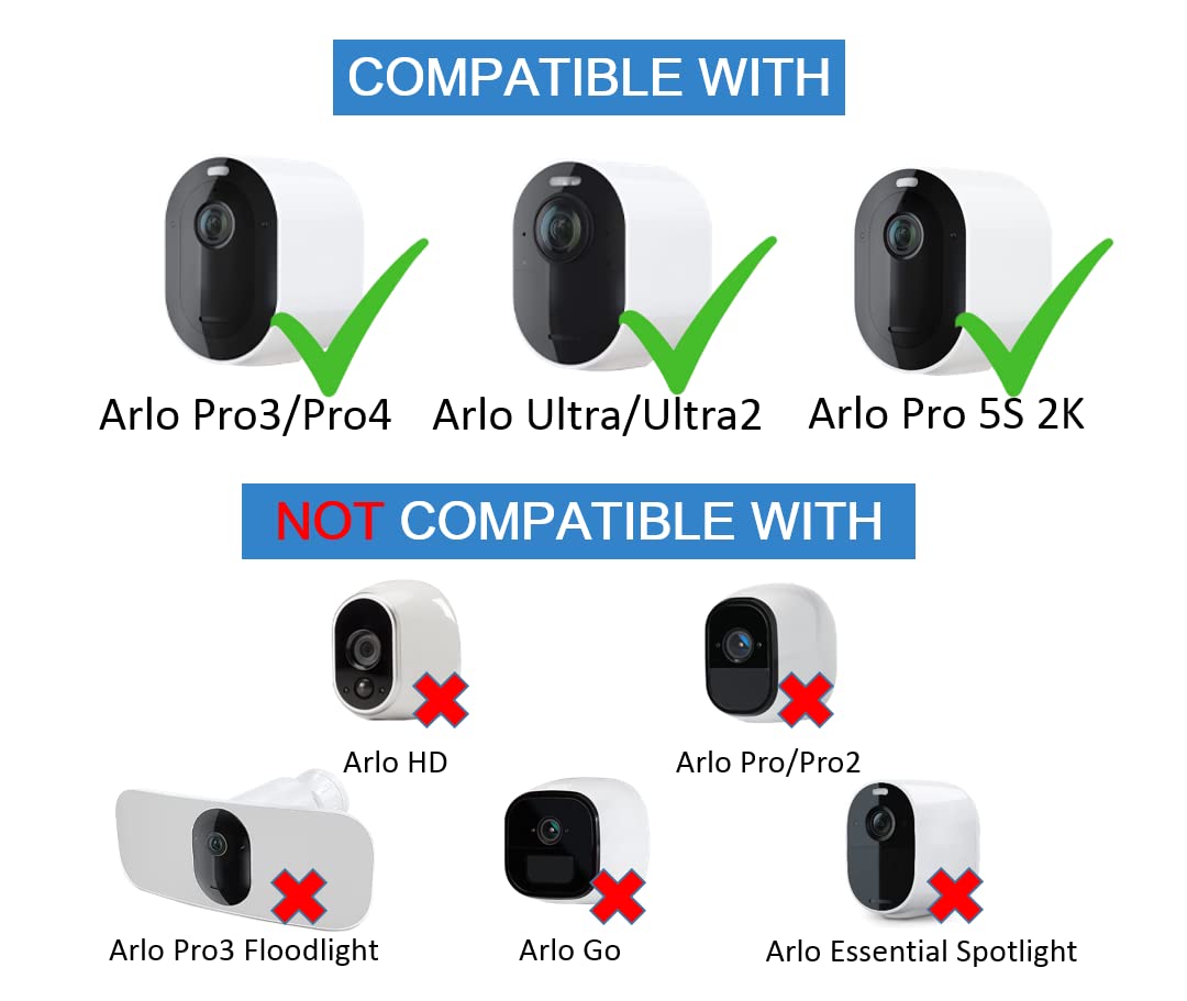 Dianmu 26Ft Magnetic Charging Cable With Charger For Arlo Pro 4/Pro 5S/Pro 3/Ultra 2 Spotlight Camera, Outdoor Power Adapter And