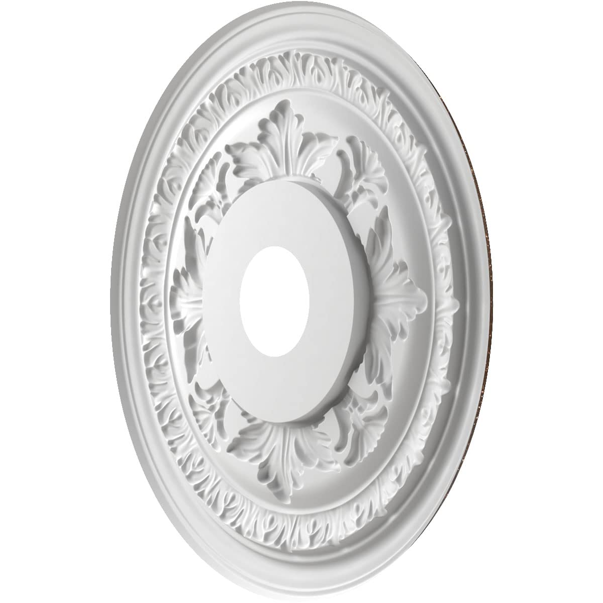 Ekena Millwork Cmp19Baamb Baltimore Thermoformed Pvc Ceiling Medallion (Fits Canopies Up To 7 3/4), 19Od X 3 1/2Id X 1P, Texture