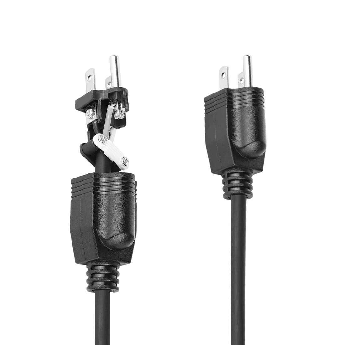 (3Pack) Nema 5 15P Male 15A 125V 3 Prong House Hold Male Rewirable Plug. 3 Prong Male Low Profile Diy Plug, Black Color.