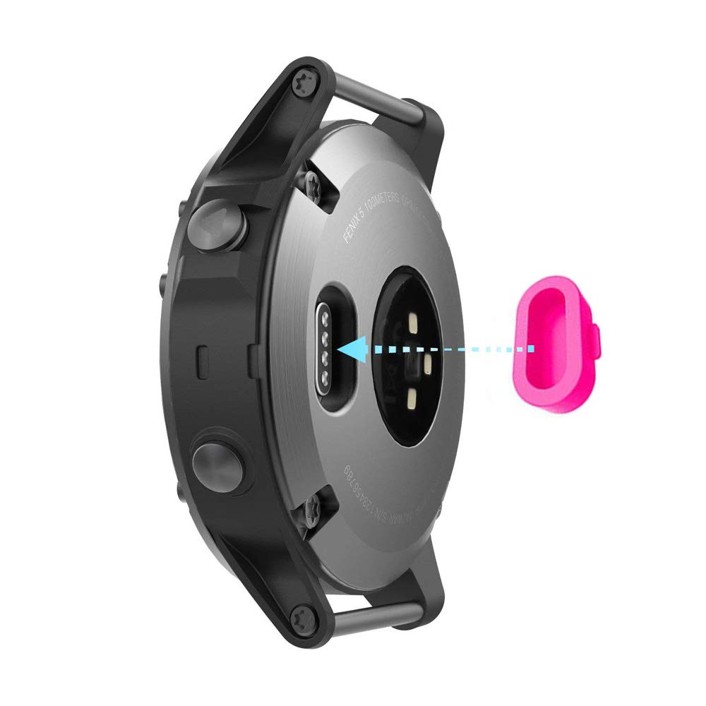 Ckanday 20 Pcs Colorful Charger Port Protectors Compatible With Fenix 6X 6S 65 5S 5X Plus Garmin Vivoactive 4 4S 3 Music Forerun