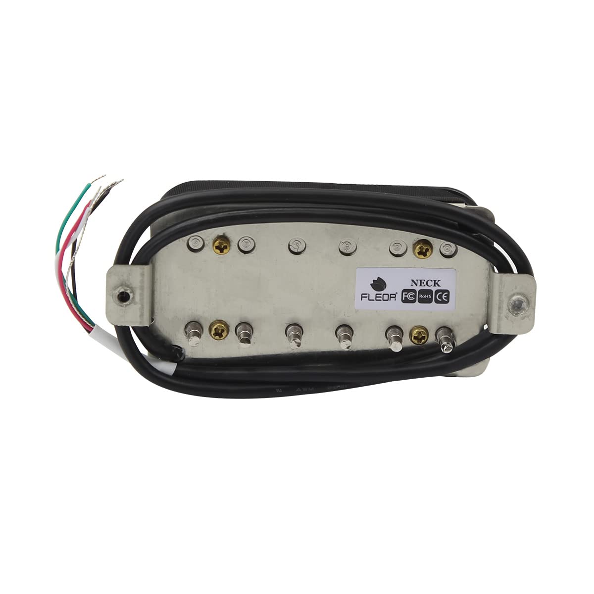 Fleor Alnico 2 Humbucker Pickup 7-8K Electric Guitar Pickup Neck Humbucker, Black