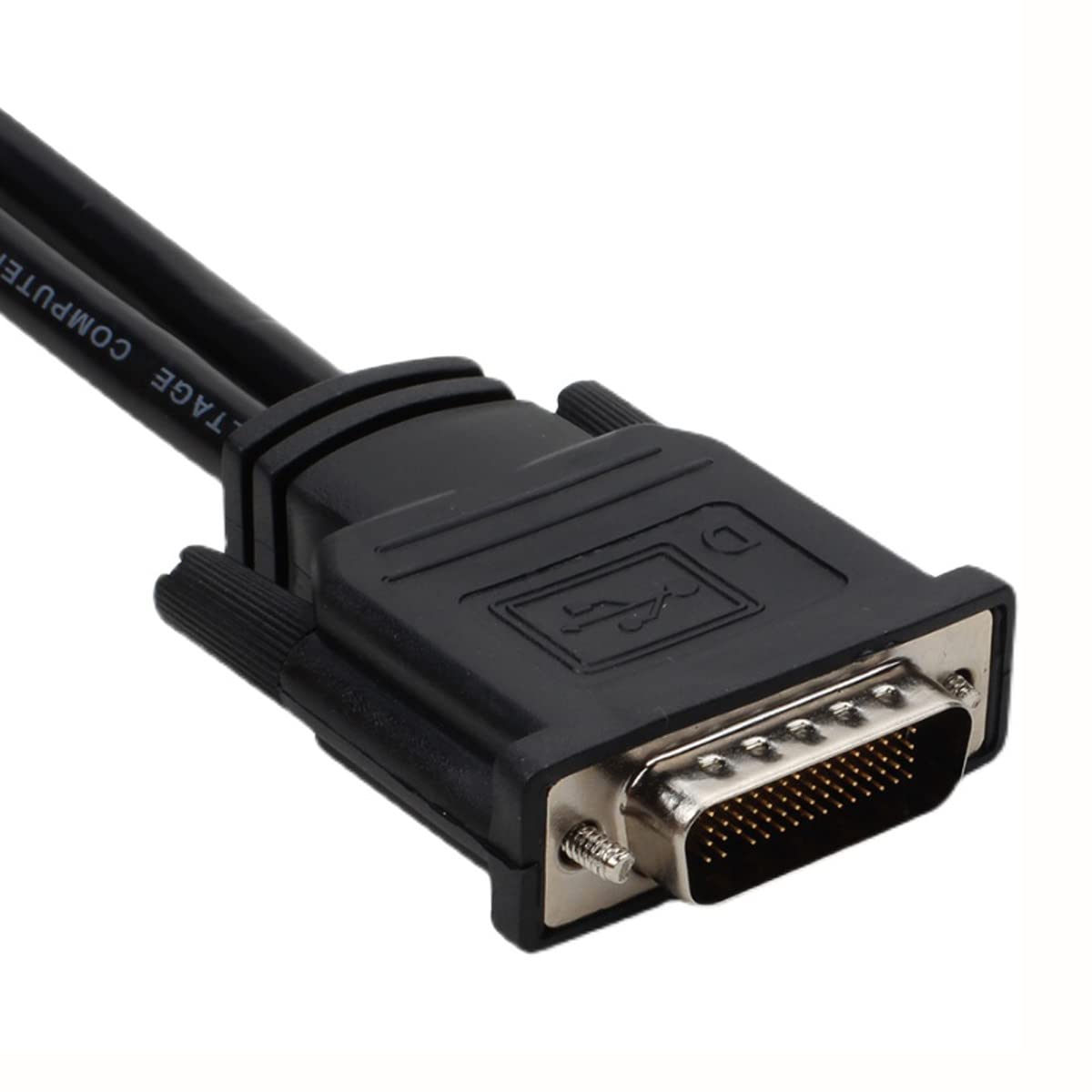 Cablecc Dms 59Pin Male Lfh 60Pin To Dual 15Pin Vga Rgb Female Splitter Extension Cable For Pc Graphics Card