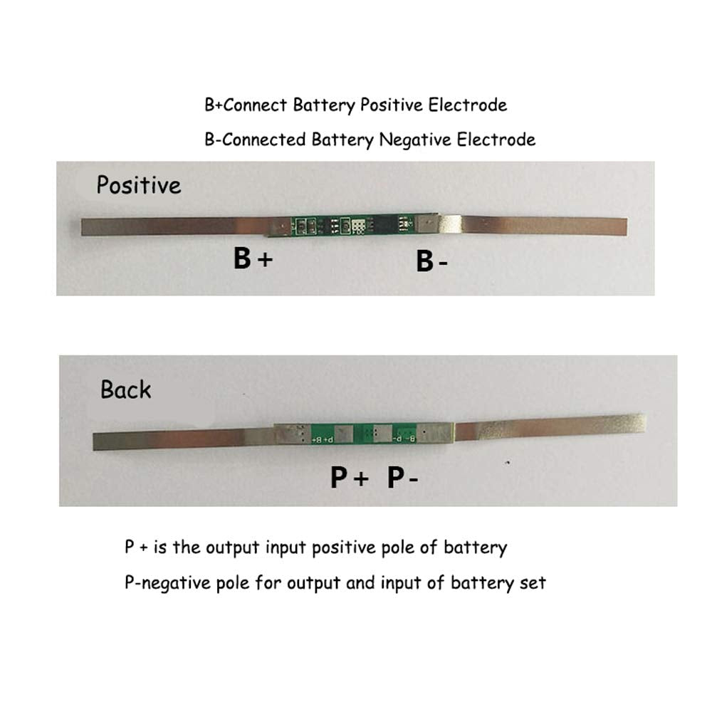 Koobook 10Pcs 3A Bms Protection Board With Solder Belt For 1S 3.7V 18650 Li Ion Lithium Battery Cell Kit
