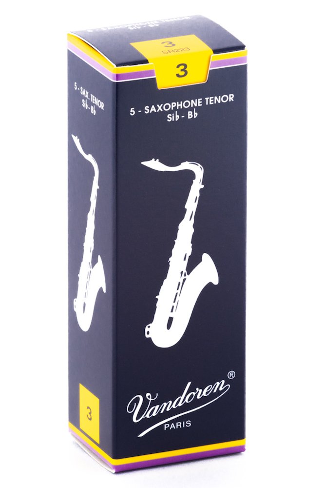 Vandoren Sr223 Tenor Sax Traditional Reeds Strength 3; Box Of 5