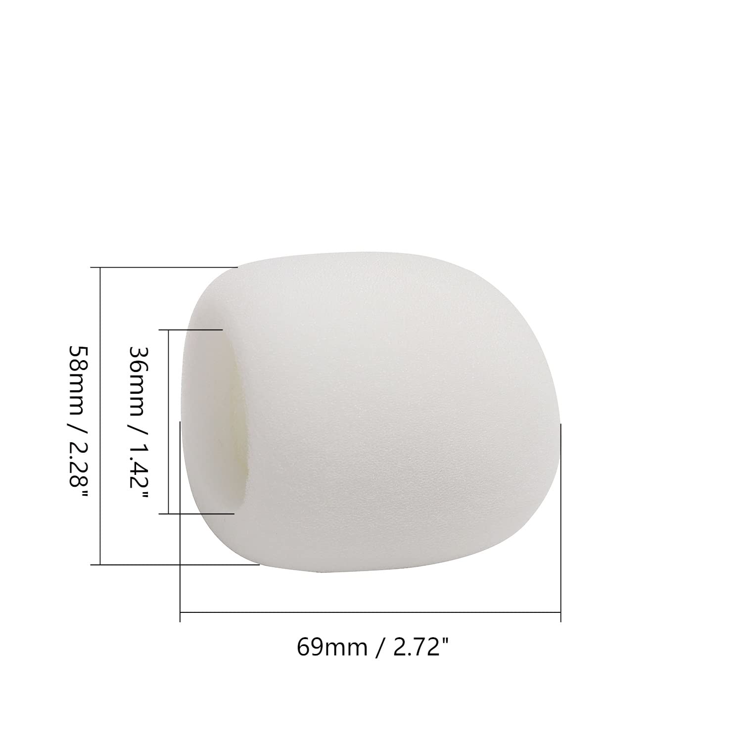 Fielect 5Pcs Microphone Cover Sponge Foam Mic Cover Handheld Microphone Windscreen Shield Protector Mic Foam Filter Cover White For Karaoke Dj, Ktv, Broadcasting
