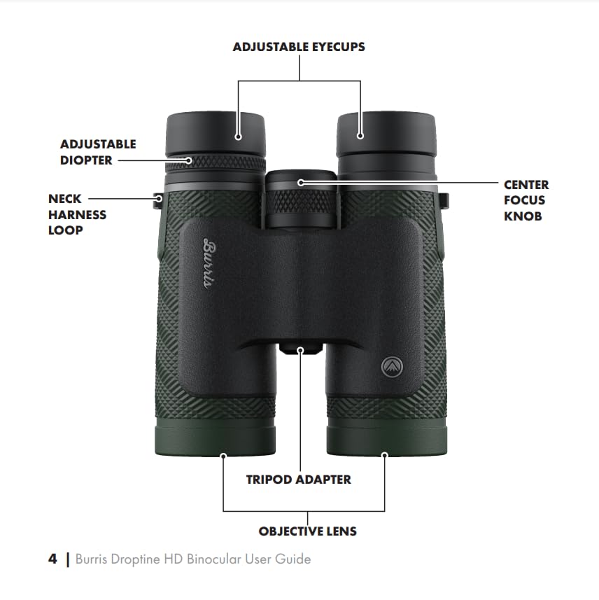 Burris Droptine Hd Binocular 10X42 For Adults And Kids With High Powered Fully Multi Coated Lenses, Waterproof And Shockproof