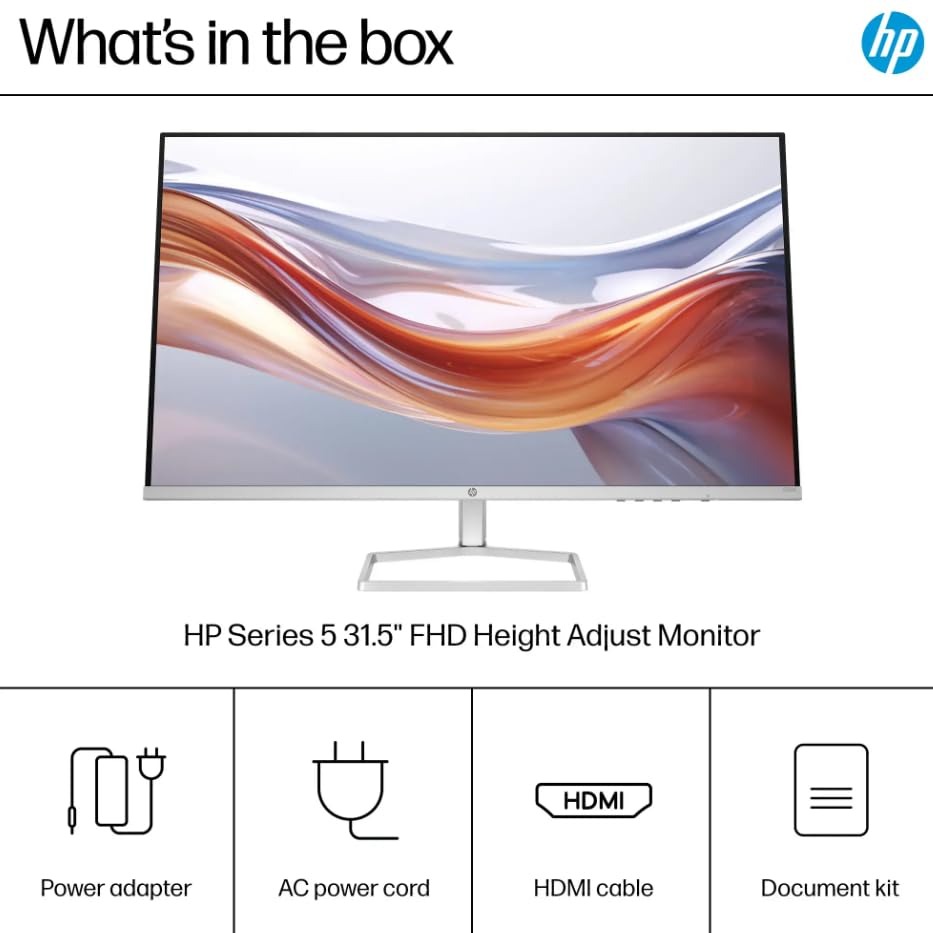 Hp 32 Inch Full Hd(1920X1080) Va Panel Monitor, Anti-Glare Display, 100Hz Refresh Rate, 7 Ms Response Time, 2 X Hdmi 1.4, 1 X Vg