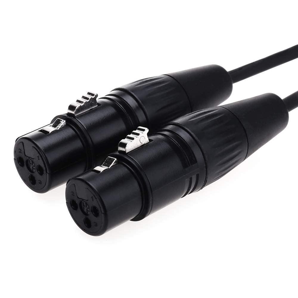 Nanyi Xlr Splitter Microphone Cable Xlr To Xlr Patch Cables 3 Pin Xlr Male To Dual Xlr Female Y Cable Adaptor Mic Cable Dmx Cabl
