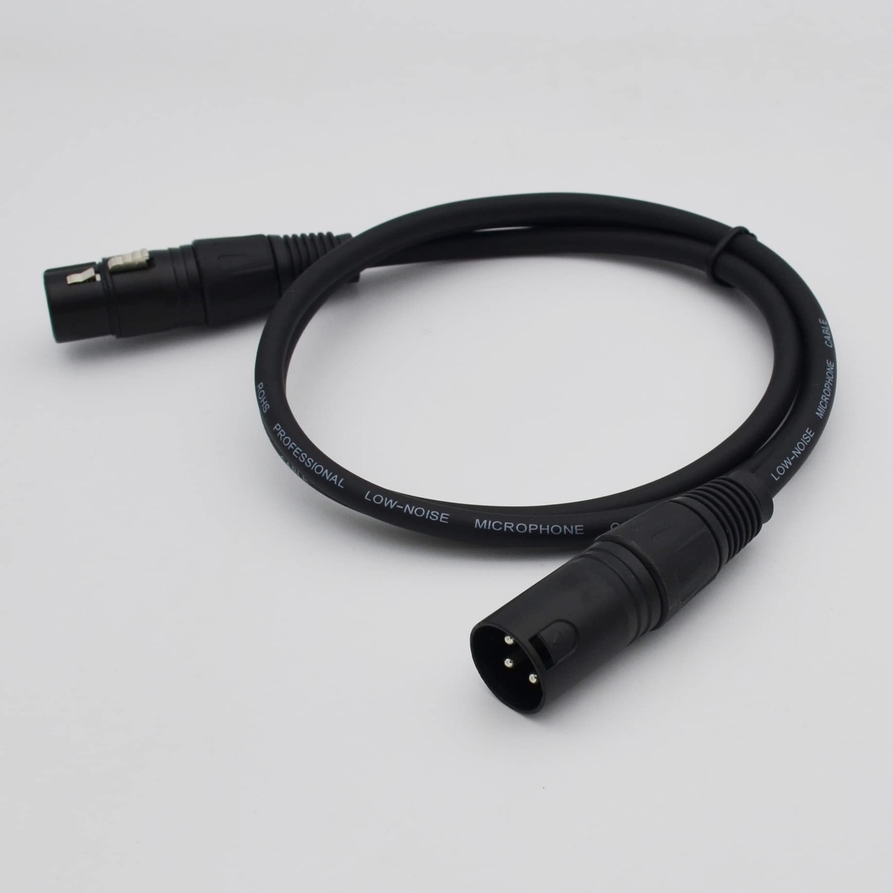 Czyuntuo Xlr Cable 3Ft Xlr Male To Female Black Balanced Microphone Cable   2 Pack