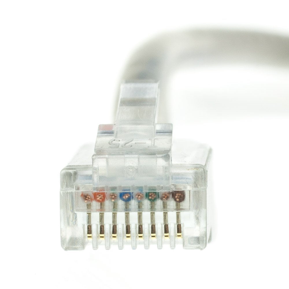 Cablewholesale 50 Foot Cat6 Gray Ethernet Patch Cable, Bootless, 24Awg Network Cable With Rj45 Gold Plated Connector, 4 Pair Str
