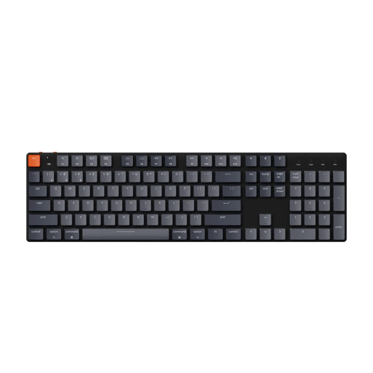 Keychron K5 Se Ultra Slim Bluetooth Mechanical Keyboard, 104 Keys, White Backlight, Low Profile Gateron Red Switch, Mac/Windows Compatible
