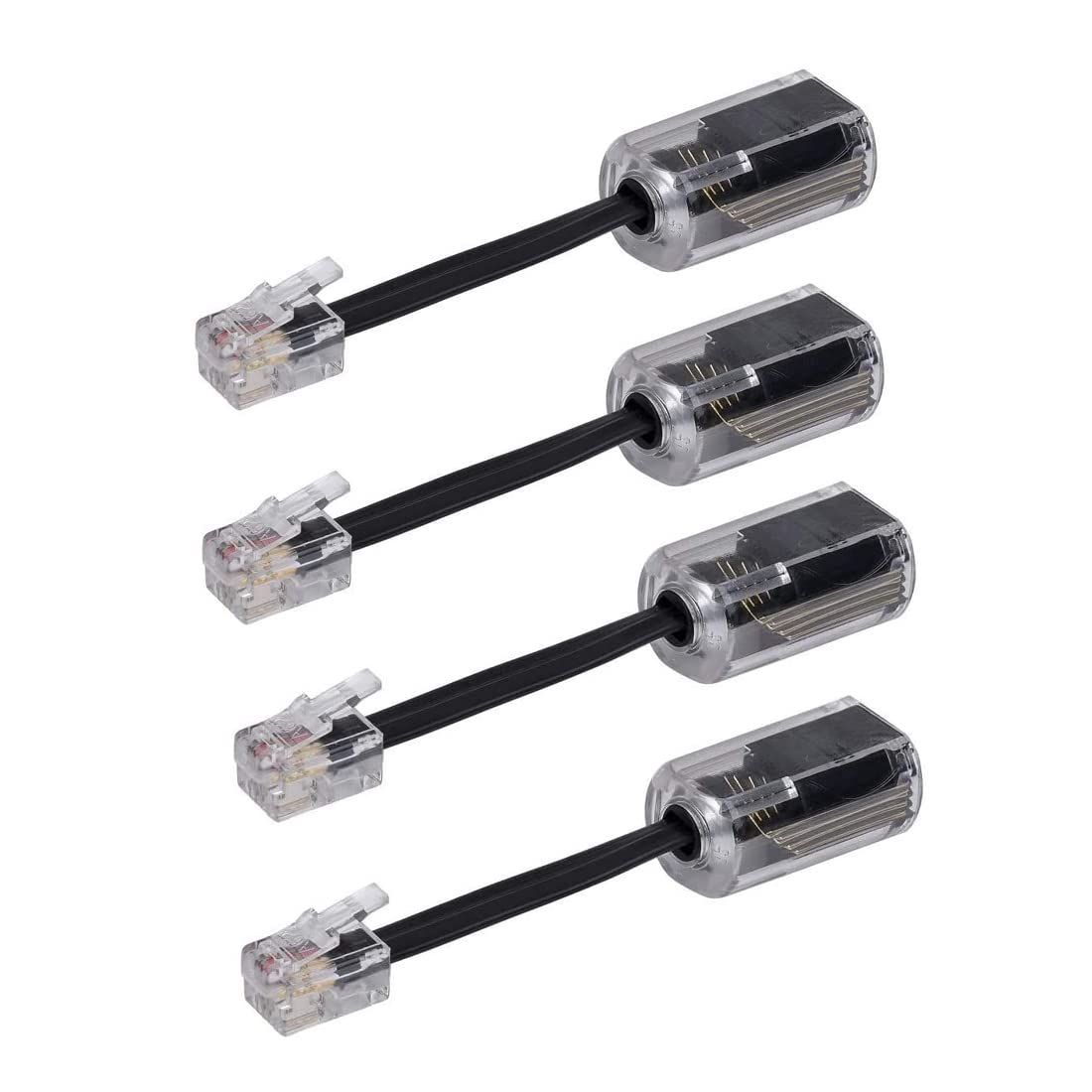 Yienfbev Telephone Cord Detangler, Telephone Cord Detangler, 4 Pack 360 Degree Rotating Landline Cable Detangler Swivel Cord Unt