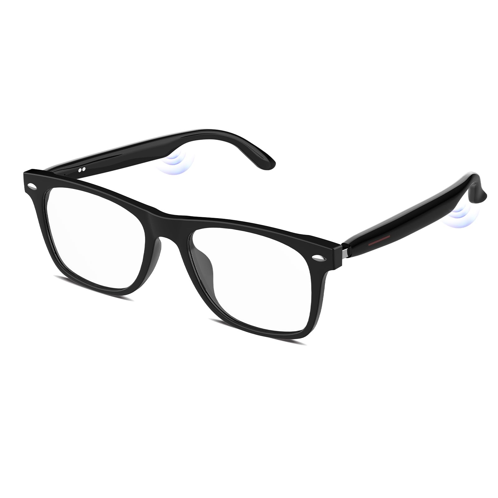 Jacuate Bluetooth Audio Smart Glasses for Women Men,Blue Light Blocking Bluetooth Glasses with Open Ear Speaker,Voice Control, H