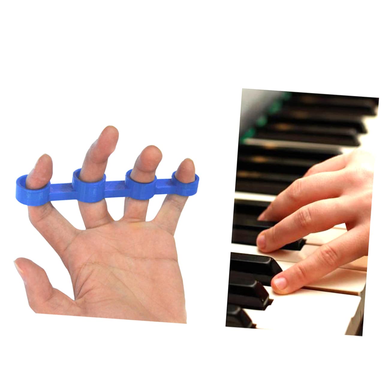 Vaguelly Hand Grip Strengthener - Finger Exerciser & Guitar Grip Trainer - Ukulele Guitar Beginner Finger Expander Portable Span