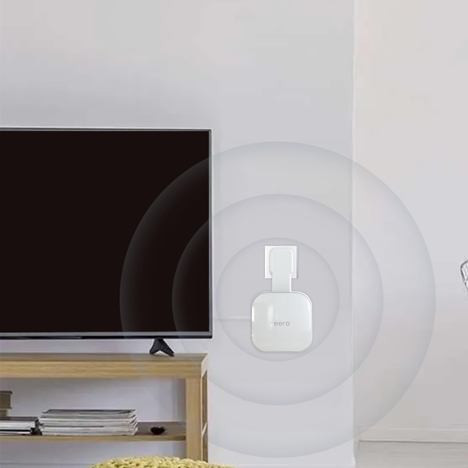 Wall Mount Holder For Eero Pro 6E/Pro 6, No Messy Wires, Space Saving, Outlet Wall Stand Bracket Compatible With Eero Pro 6E/Pro