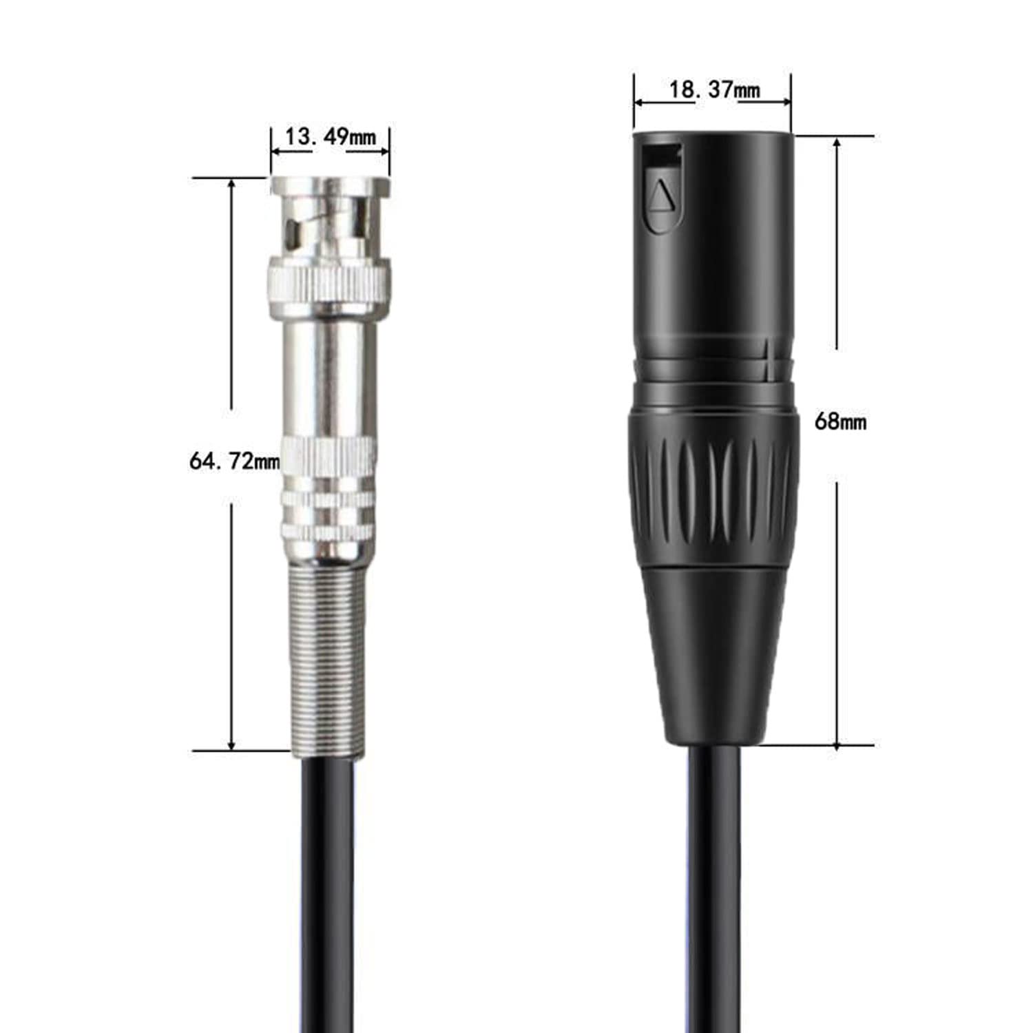 Gotor Bnc To Xlr Male Cable Xlr To Bnc Cable Bnc Male To Xlr 6N Ofc Silver Plated Bnc To Xlr Cable 4.95Feet (Xlr Male)