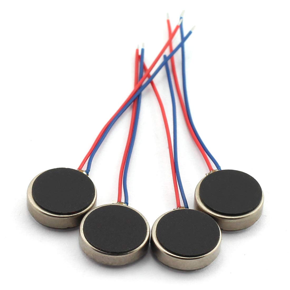 Dzs Elec 4Pcs Mini Vibration Motor With 35Mm Length Lead Wire Dc 3V 85Ma 12000Rpm Flat Button Type Motor For Mobile Phone Tablet