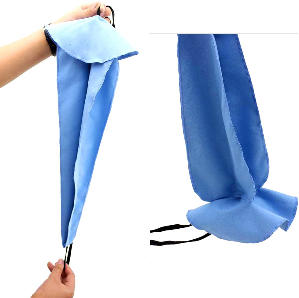 Tuoren Sax Saxophone Cleaning Cloth Saxophone Cleaner Swab For Body Pull Through Tube Inside Clean Microfiber Material Blue