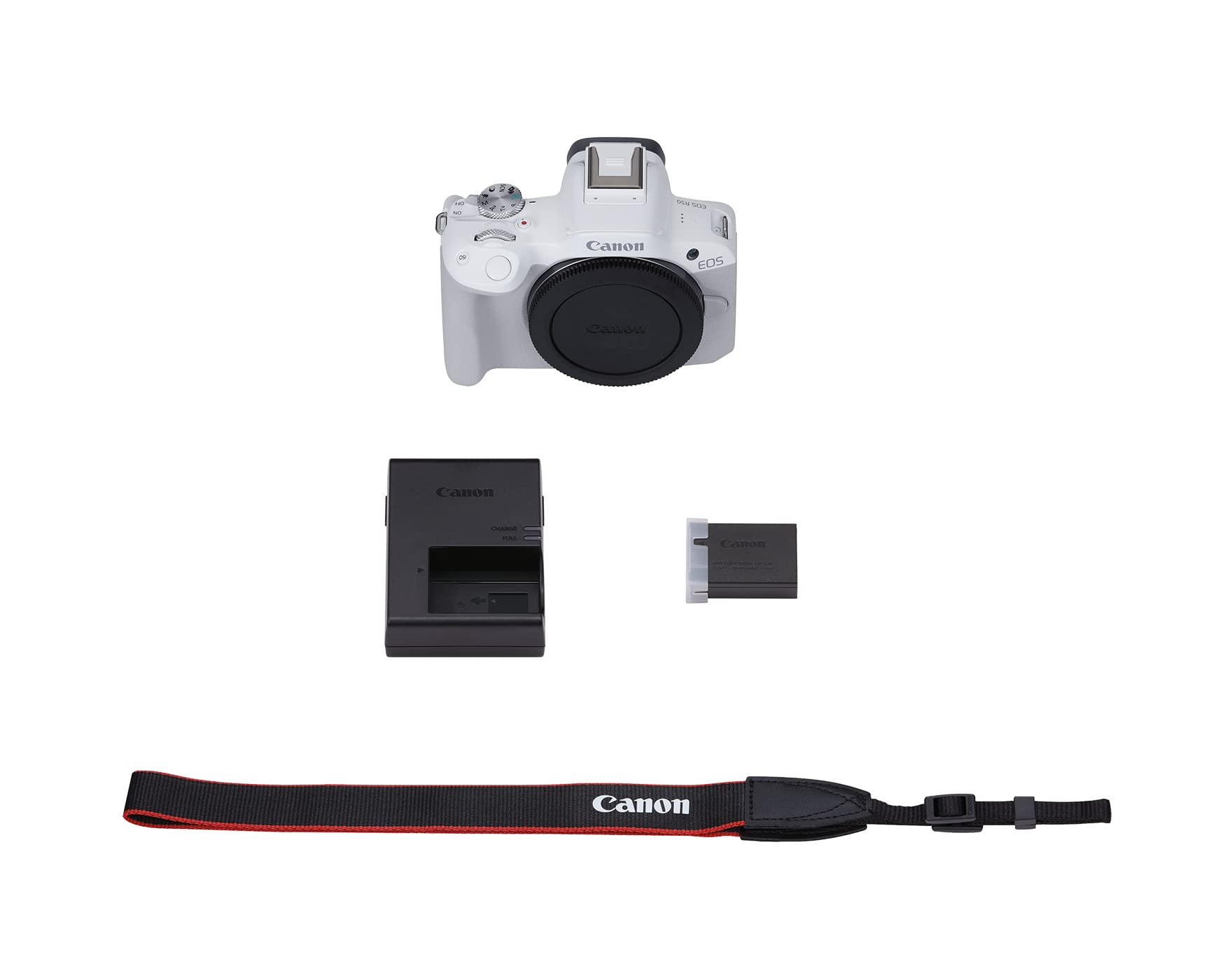 Canon EOS R50 Mirrorless Vlogging Camera (Body Only/White), RF Mount, 24.2 MP, 4K Video, DIGIC X Image Processor, Subject Detection & Tracking, Compact, Smartphone Connection, Content Creator