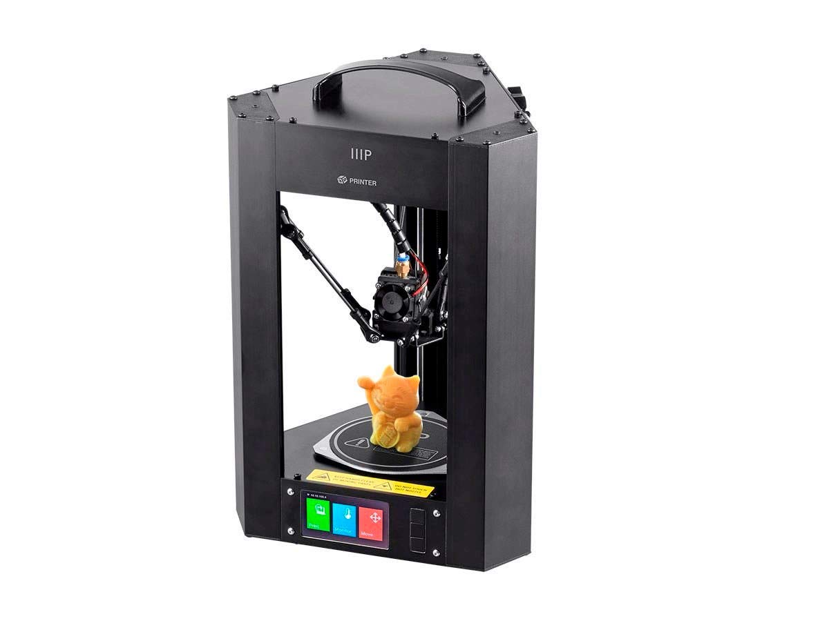 Monoprice Mini Delta v2 3D Printer (110 x 120mm) Heated Build Plate, PoloPrint Pro Wi-Fi, Auto Resume, Advanced Gcode Auto Level