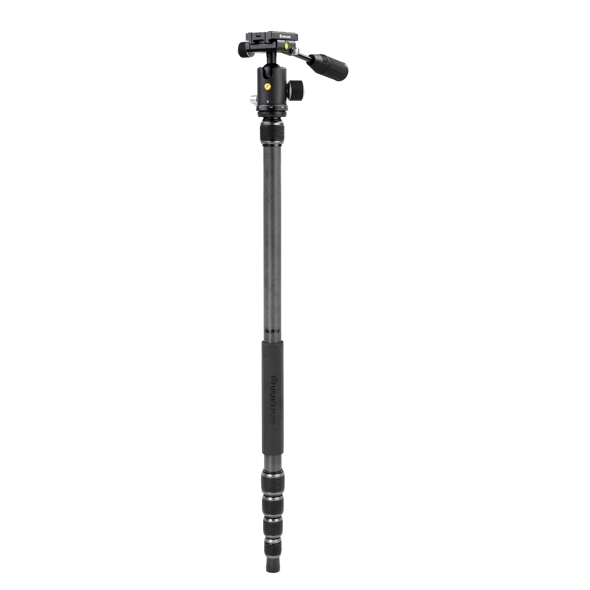 Vanguard Veo3T235Cbp Carbon Fiber Travel Tripod With Ball Head, Removeable Pan Handle, And Quick Shoe With Built In Smartphone Holder