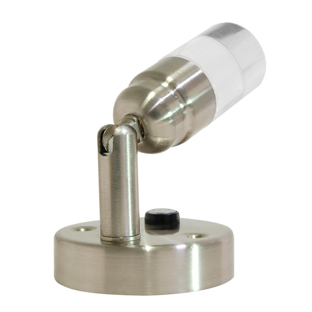 Dream Lighting 12V Led Reading Light   Map Light With Brushed Nickel And Acrylic Lampshade   Warm White Lighting Chart Light Pac