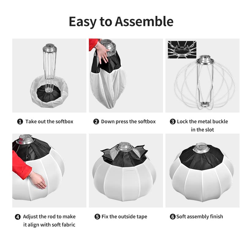 Jinbei 22Inch/56Cm Lantern Softbox Bowens Mount Softbox One Step Quick Release Soft Light Modifier For Jinbei Video Light Compat