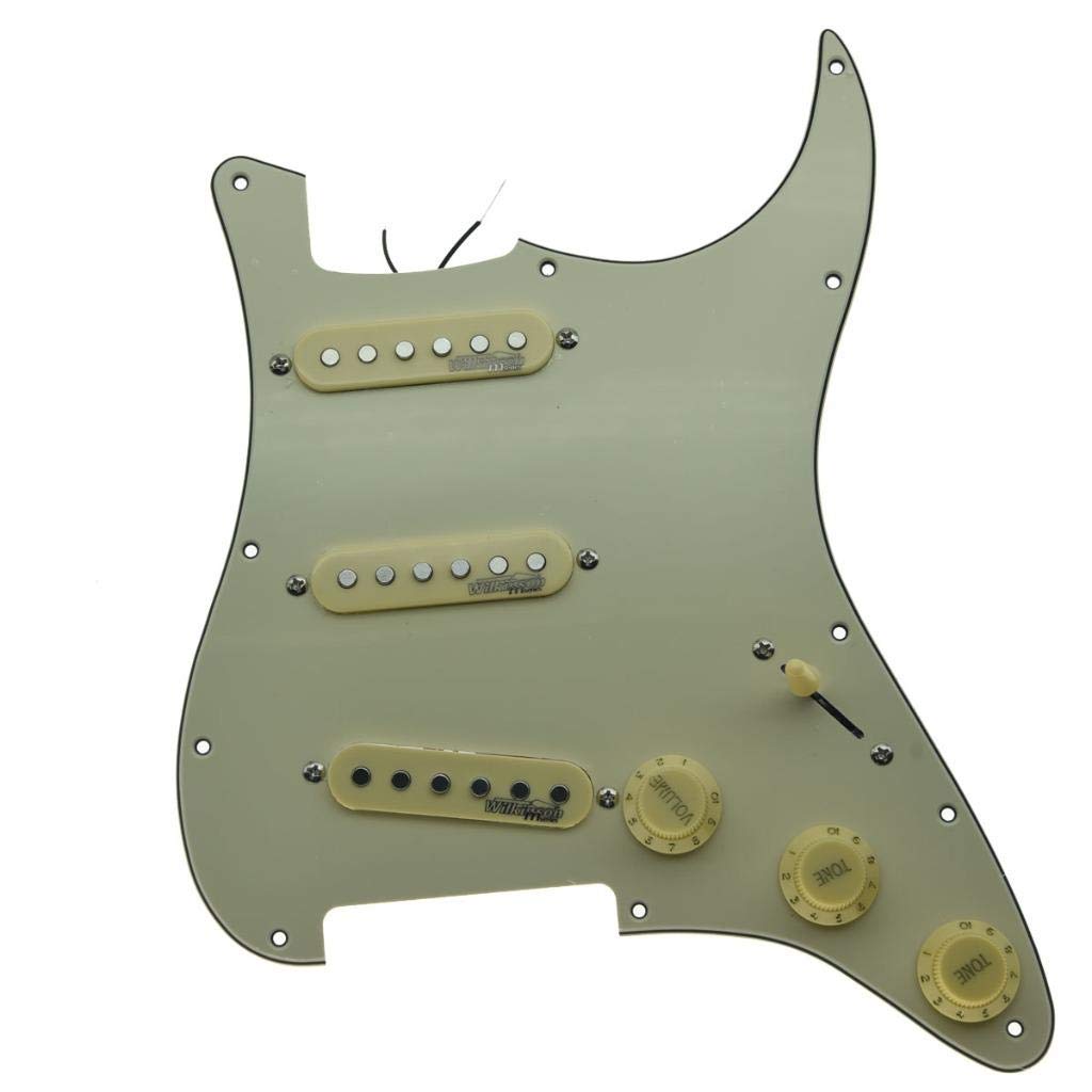 Kaish Aged White Loaded Electric Guitar Pickguard Prewired Pickguard With Wilkinson Pickups For Usa/Mexico Fd Stratocaster