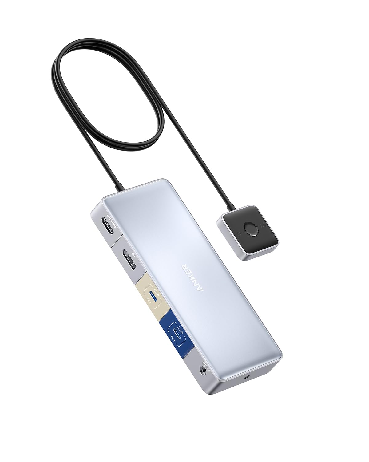 Anker Docking Station, Kvm Switch For 2 Laptops, Dual 4K Monitor 554 Usb C Docking Station, With Hdmi And Displayport, Max 100W 