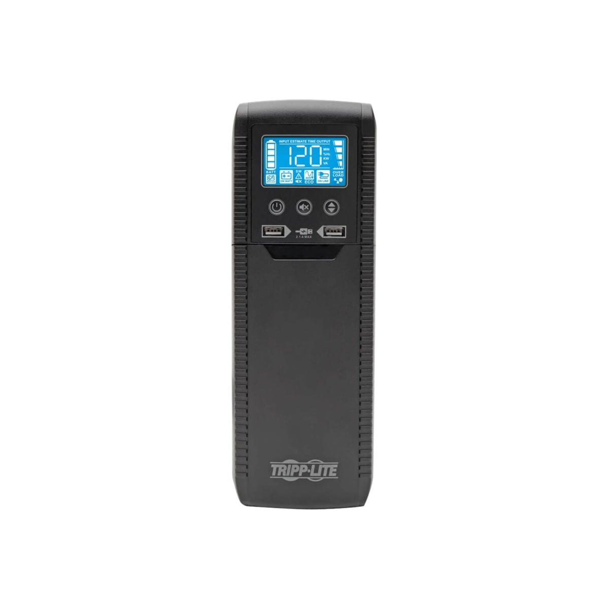 Tripp Lite 1000VA UPS Battery Backup Surge Protector ENERGY-STAR Certified, AVR, 8-Outlet Uninterruptible Power Supply, USB Charging, RJ45 Protection, 3-Year Warranty & $250,000 Insurance (ECO1000LCD)