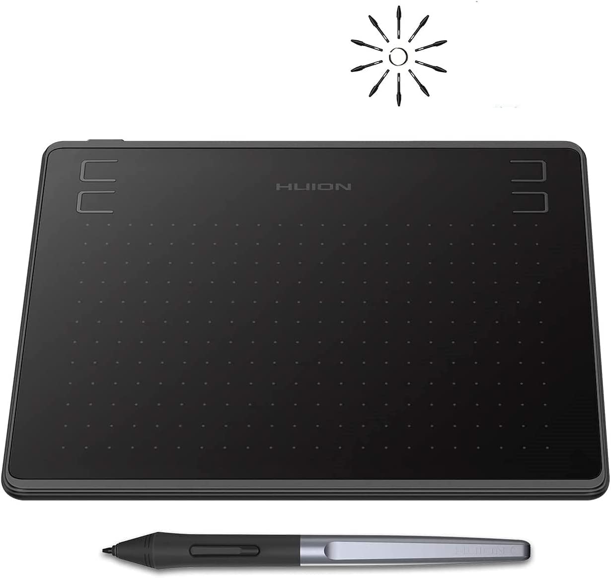 Drawing Tablet HUION HS64 Beginner Graphics Tablet OSU Tablet with Battery-Free Stylus 8192 Pressure Sensitive for Dgital Art, P