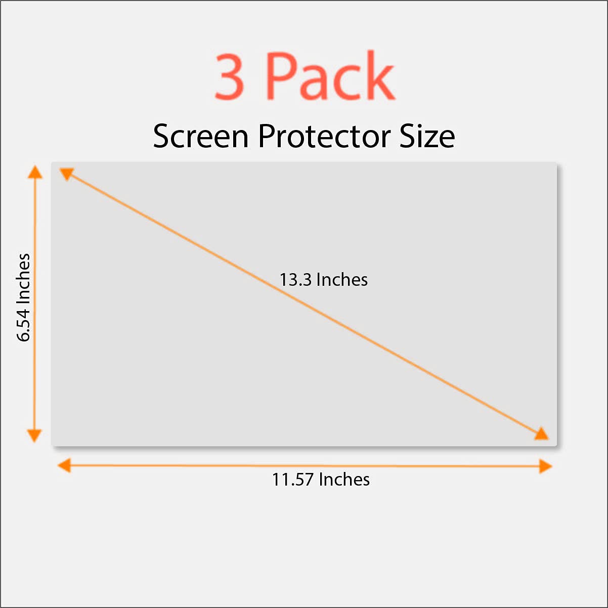 Anti Glare And Anti Finger Print Screen Protector (3 Pack) For 13.3 Inches Laptop