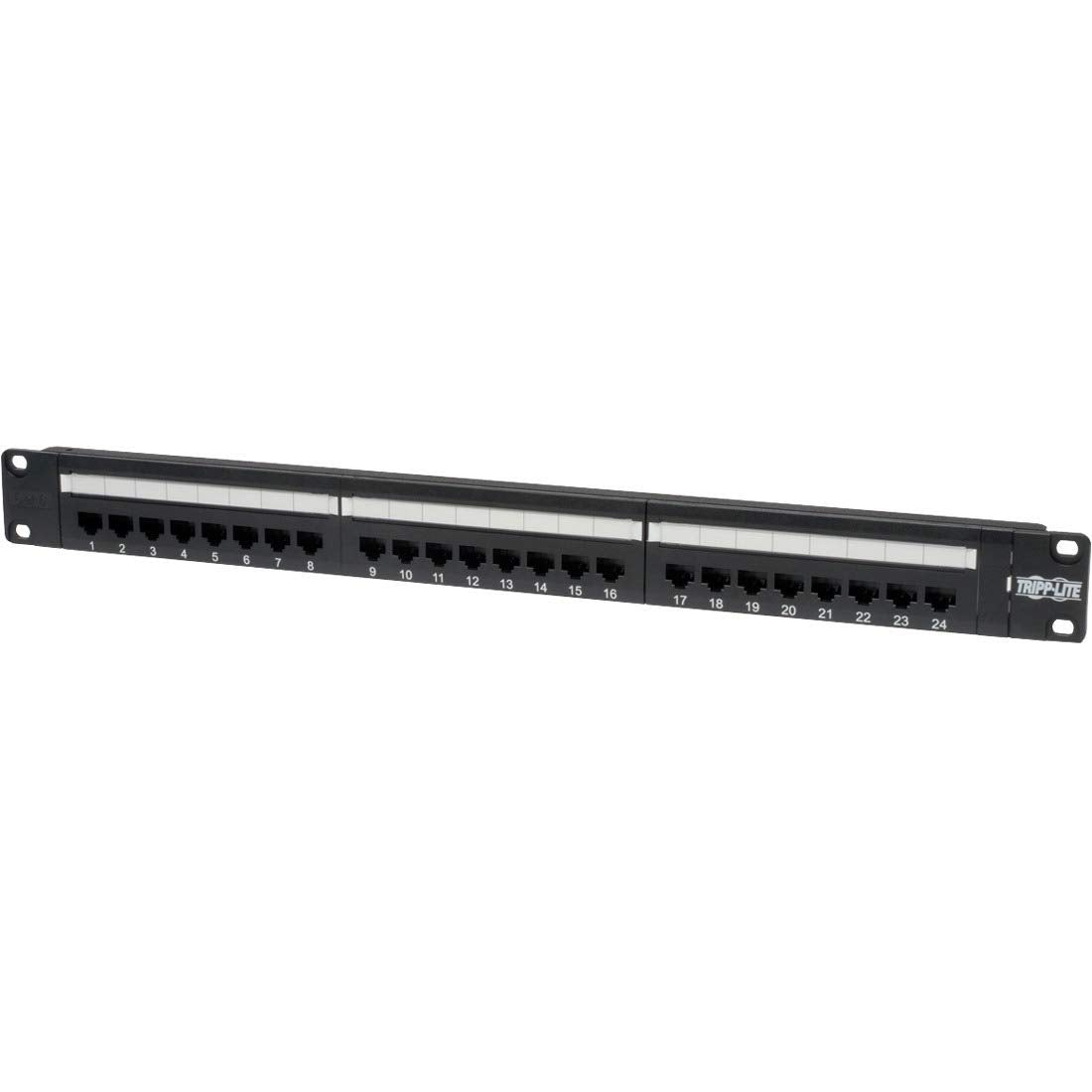 Tripp Lite 24-Port 1U Rackmount Cat6 110 Patch Panel 568B, RJ45 Ethernet(N252-024)