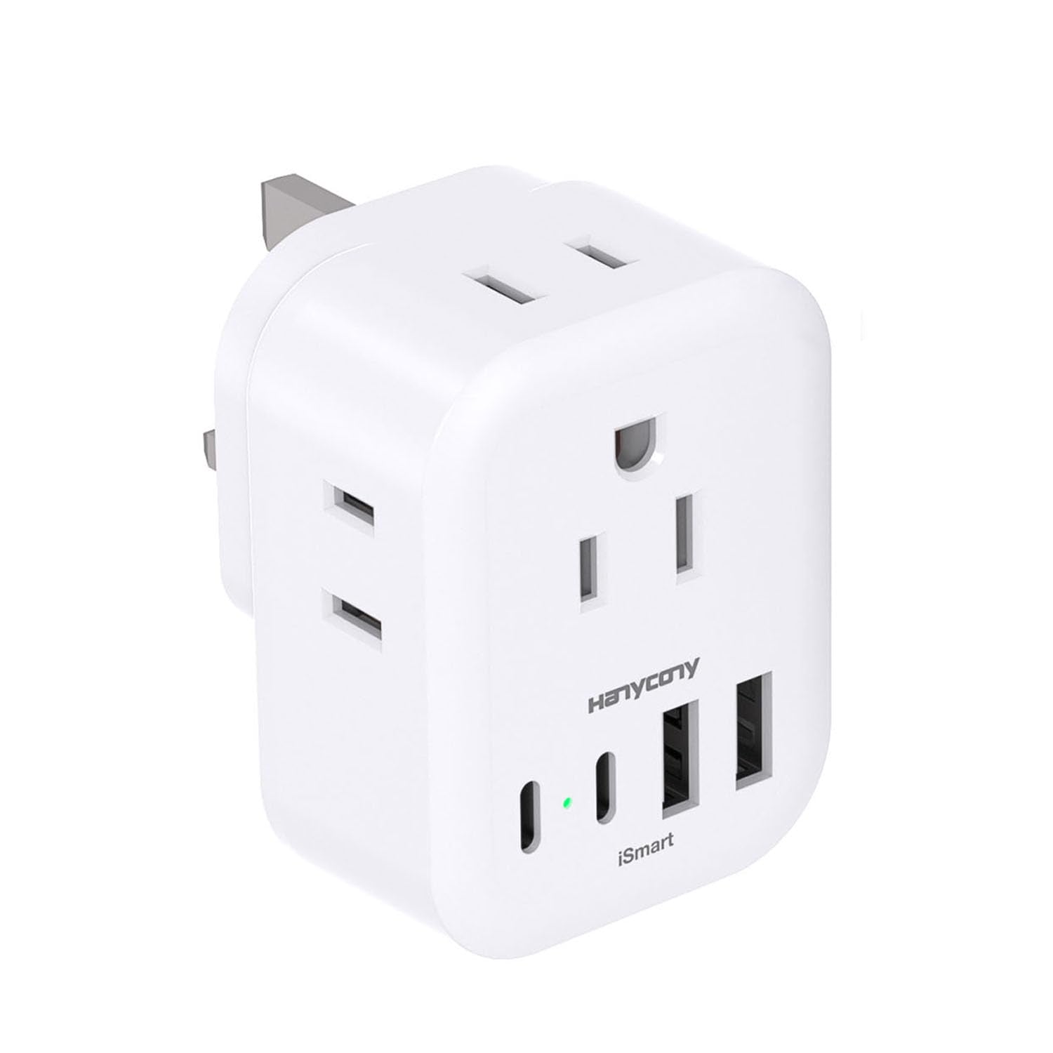 Us To Uk Plug Adapter For Travel, Ireland Plug Adapter, Type G Adapter With 4 Outlets 4 Usb Ports (2 Usb C), Uk Power Adapter Fo