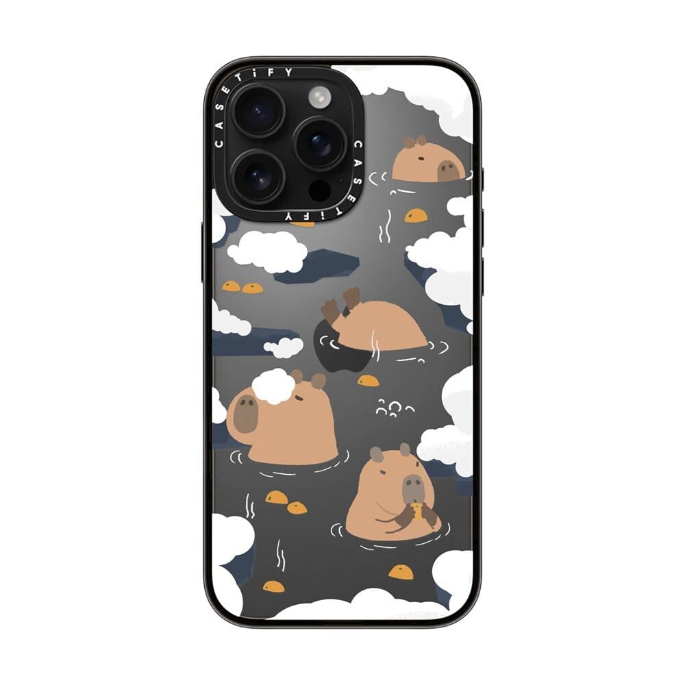 Casetify Compact Case For Iphone 16 Pro Max [Lightweight / 4 Ft. 2X Military Grade Drop Protection/Slim]   Floating Capybara   C