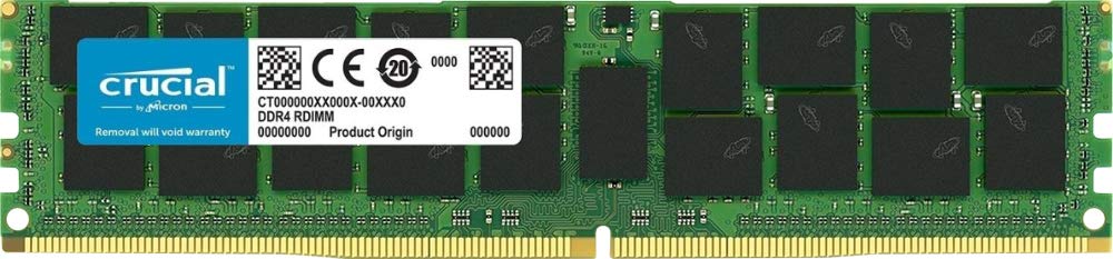 Crucial Bundle With 64Gb (2 X 32Gb) Ddr4 Pc4 21300 2666Mhz Rdimm (2 X Ct32G4Rfd4266), Dual Ranked Registered Ecc Memory